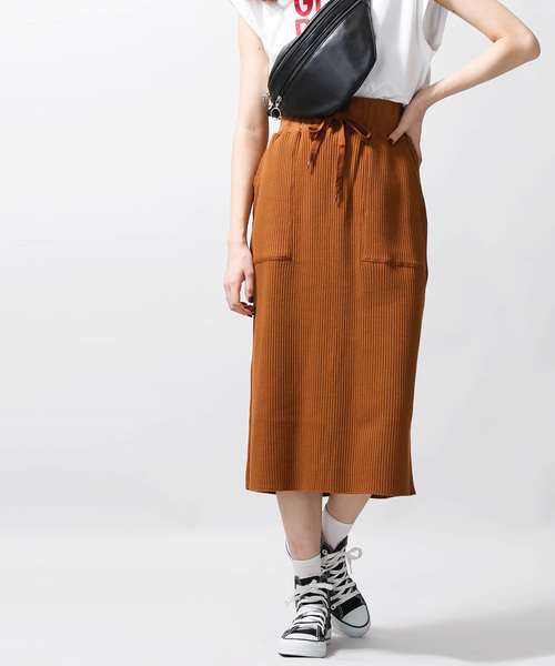 WEGO(ウィゴー)の「WEGO/ジャガードカットスリットスカート(スカート・レディース・ブラウン/杢グレー/アイボリー・FREE)」の11枚目の写真