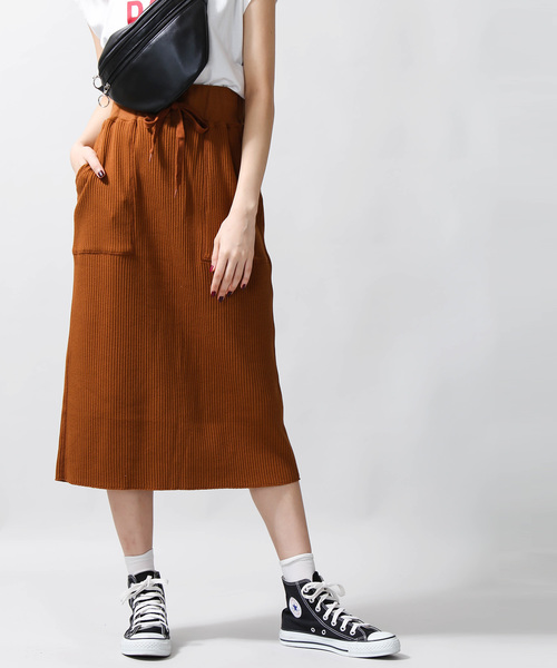 WEGO(ウィゴー)の「WEGO/ジャガードカットスリットスカート(スカート・レディース・ブラウン/杢グレー/アイボリー・FREE)」の12枚目の写真