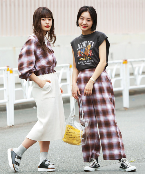 WEGO(ウィゴー)の「WEGO/ジャガードカットスリットスカート(スカート・レディース・ブラウン/杢グレー/アイボリー・FREE)」の17枚目の写真