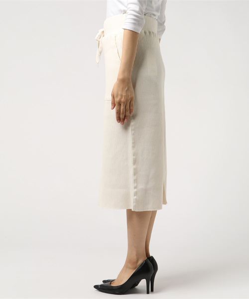 WEGO(ウィゴー)の「WEGO/ジャガードカットスリットスカート(スカート・レディース・ブラウン/杢グレー/アイボリー・FREE)」の4枚目の写真