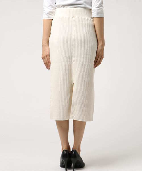 WEGO(ウィゴー)の「WEGO/ジャガードカットスリットスカート(スカート・レディース・ブラウン/杢グレー/アイボリー・FREE)」の5枚目の写真