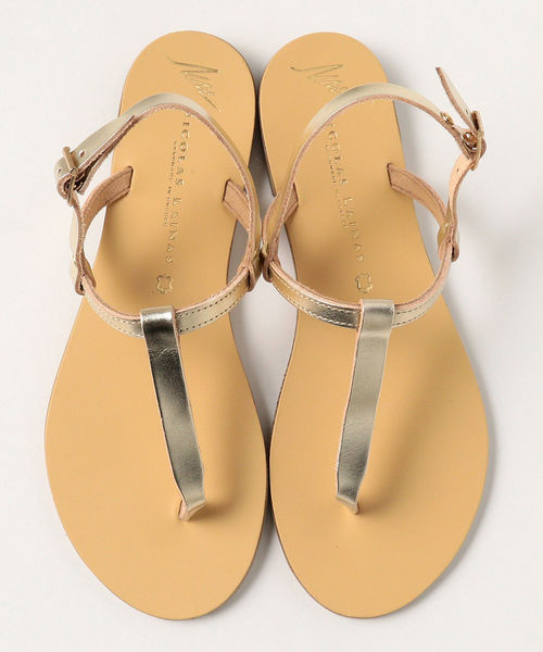 Ray BEAMS（レイビームス）の「NICOLAS LAINAS / フラット トング サンダル（サンダル・レディース・ブラック/ゴールド・38/35/36/37）」の9枚目の写真