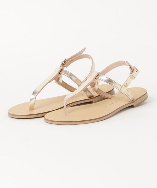 Ray BEAMS（レイビームス）の「NICOLAS LAINAS / フラット トング サンダル（サンダル・レディース・ブラック/ゴールド・38/35/36/37）」の6枚目の写真