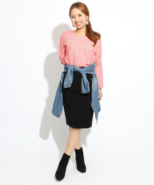 Ray BEAMS（レイビームス）の「□Ray BEAMS / ボーダー編 ニットタイトスカート（スカート・レディース・ブラック/レッド/その他1・0/1）」の11枚目の写真