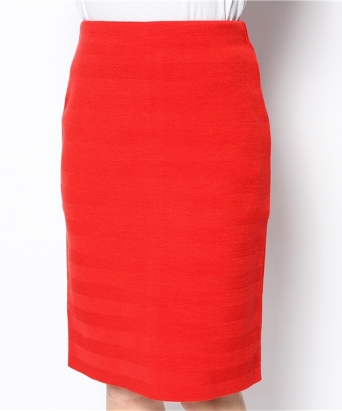 Ray BEAMS（レイビームス）の「□Ray BEAMS / ボーダー編 ニットタイトスカート（スカート・レディース・ブラック/レッド/その他1・0/1）」の6枚目の写真