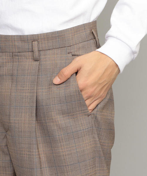 BEAUTY&YOUTH UNITED ARROWS（ビューティーアンドユースユナイテッドアローズ）の「BY TR チェック 1P ルーズパンツ（スラックス・メンズ・ダークブラウン・SMALL/MEDIUM/LARGE/X-LARGE）」の5枚目の写真