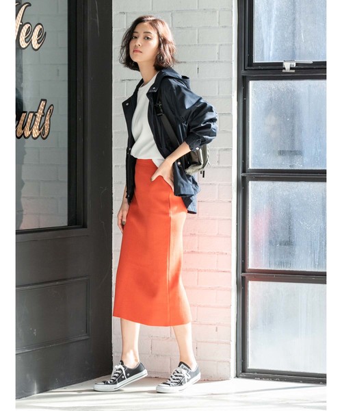 fifth(フィフス)の「カラースカートセットアップ(セットアップ・レディース・イエロー/オレンジ/ネイビー/グリーン・MEDIUM)」の16枚目の写真