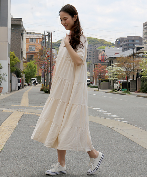 MARLENE JOBERT（マルレーヌ ジョベル）の「ティアード半袖ワンピース