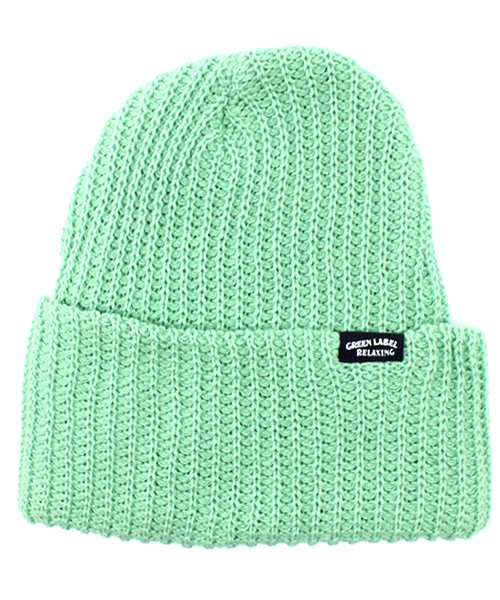 green label relaxing（グリーンレーベルリラクシング）の「GLR コットンニットワッチ（ハンチング/ベレー帽・キッズ・グレー/ピンク/ライム/コバルトブルー・フリー）」の3枚目の写真