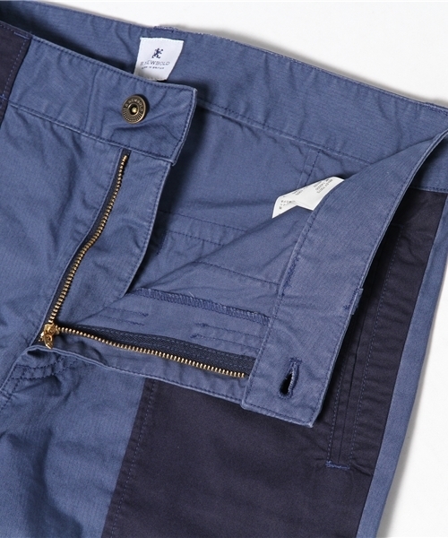 R.NEWBOLD（アールニューボールド）の「OLD&NEW/PATCHWORK CHINO TR/145000（その他パンツ・メンズ・ベージュ系その他/ブルー・LARGE/X-LARGE/MEDIUM/SMALL）」の9枚目の写真