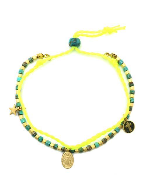 CUSTOM CULTURE（カスタムカルチャー）の「マリア＆クロス　ブレスレット（ブレスレット・メンズ・ブラック/ブルー/イエロー/ピンク/レッド/オレンジ・FREE）」の4枚目の写真