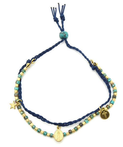 CUSTOM CULTURE（カスタムカルチャー）の「マリア＆クロス　ブレスレット（ブレスレット・メンズ・ブラック/ブルー/イエロー/ピンク/レッド/オレンジ・FREE）」の3枚目の写真