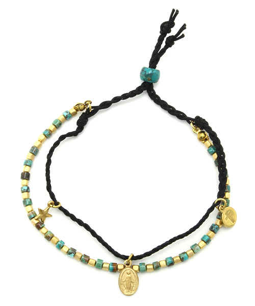 CUSTOM CULTURE（カスタムカルチャー）の「マリア＆クロス　ブレスレット（ブレスレット・メンズ・ブラック/ブルー/イエロー/ピンク/レッド/オレンジ・FREE）」の2枚目の写真