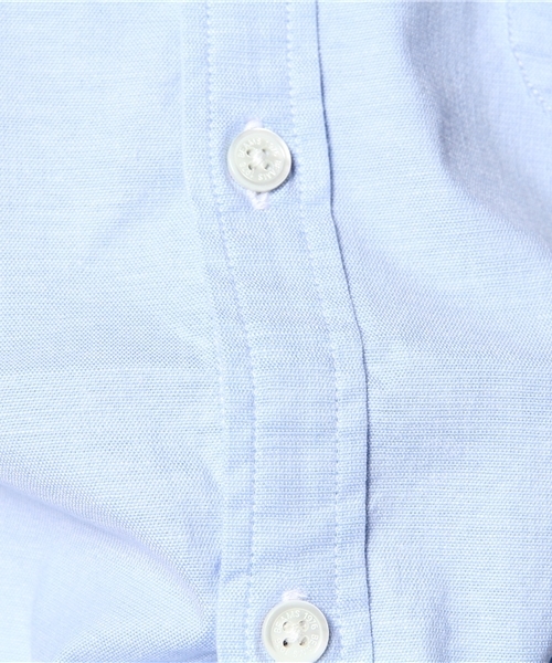 BEAMS（ビームス）の「○BEAMS / オックス×トリコテープ BD 半袖シャツ（シャツ/ブラウス・メンズ・ホワイト/サックスブルー/ネイビー・MEDIUM/LARGE/SMALL/X-LARGE）」の10枚目の写真