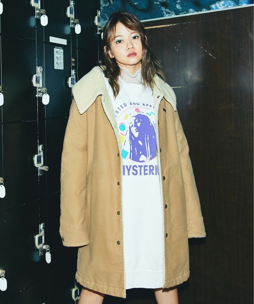 HYSTERIC GLAMOUR(ヒステリックグラマー)の「ステンカラーコート(ステンカラーコート)」|ベージュ