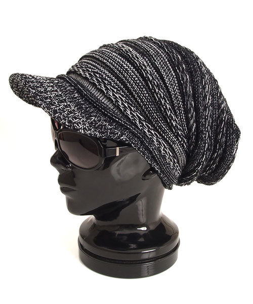 TopIsm（トップイズム）の「ユニセックス つば付き無地ニットキャップ（ニットキャップ/ビーニー・メンズ・ブラック/ネイビー/ブラック×ホワイト/チャコール/ライトベージュ/ワイン/ホワイト/杢グレー/チャコールグレー/グリーン・F）」の3枚目の写真