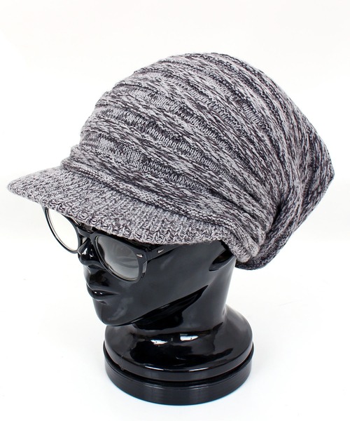 TopIsm（トップイズム）の「ユニセックス つば付き無地ニットキャップ（ニットキャップ/ビーニー・メンズ・ブラック/ネイビー/ブラック×ホワイト/チャコール/ライトベージュ/ワイン/ホワイト/杢グレー/チャコールグレー/グリーン・F）」の5枚目の写真