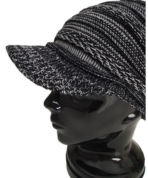 TopIsm（トップイズム）の「ユニセックス つば付き無地ニットキャップ（ニットキャップ/ビーニー・メンズ・ブラック/ネイビー/ブラック×ホワイト/チャコール/ライトベージュ/ワイン/ホワイト/杢グレー/チャコールグレー/グリーン・F）」の13枚目の写真