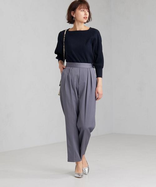 green label relaxing（グリーンレーベルリラクシング）の「FM サテン バレル パンツ（その他パンツ・レディース・パープル/ベージュ/オレンジ・36/38）」の7枚目の写真