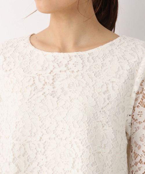 GLOBAL WORK（グローバルワーク）の「総レースブラウス/858238（シャツ/ブラウス・レディース・アイボリー/ネイビー・MEDIUM/LARGE）」の9枚目の写真