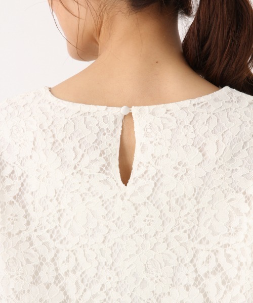 GLOBAL WORK（グローバルワーク）の「総レースブラウス/858238（シャツ/ブラウス・レディース・アイボリー/ネイビー・MEDIUM/LARGE）」の6枚目の写真
