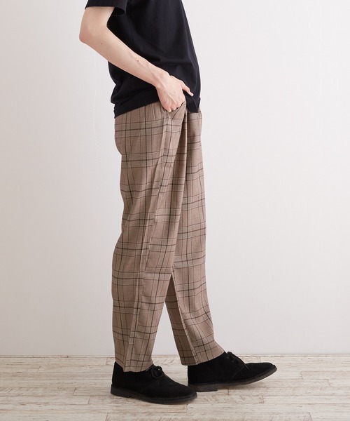 VIBGYOR（ヴィブジョー）の「【VIBGYOR BY AS】チェックトラウザーズ(RE)（スラックス・メンズ・ブラック/ブラウン/グレー・MEDIUM/LARGE/X-LARGE）」の13枚目の写真