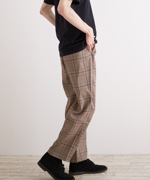 VIBGYOR（ヴィブジョー）の「【VIBGYOR BY AS】チェックトラウザーズ(RE)（スラックス・メンズ・ブラック/ブラウン/グレー・MEDIUM/LARGE/X-LARGE）」の15枚目の写真
