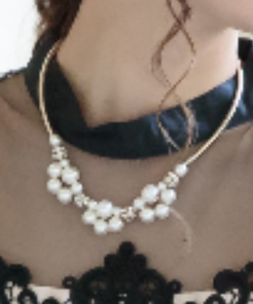 Cupid Heart(キューピッドハート)の「【Cupid Heart】結婚式アクセサリー 二ジェル パールネックレス(ネックレス・レディース・ベージュ・MEDIUM)」の7枚目の写真