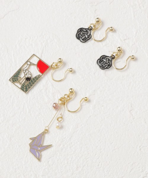 セール 花札モチーフセットイヤリング イヤリング Its Demo イッツデモ のファッション通販 Zozotown