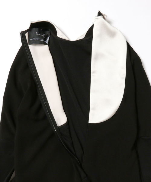 ROOM NO.8 BLACK / バイカラー ドレスサイズ2 