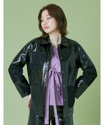 Synthetic leather jacket