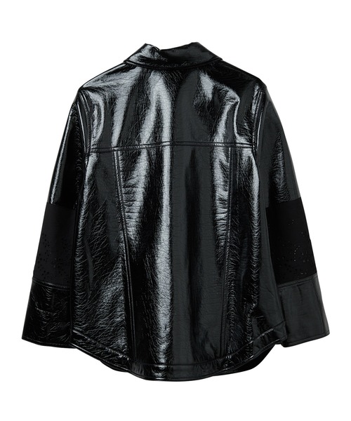 Little sunny bite(リトルサニーバイト)の「Synthetic leather jacket(その他アウター・レディース・ホワイト/グリーン/パープル/ブラック・SMALL/MEDIUM)」の6枚目の写真