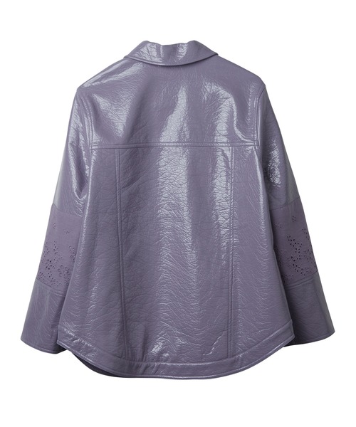Little sunny bite(リトルサニーバイト)の「Synthetic leather jacket(その他アウター・レディース・ホワイト/グリーン/パープル/ブラック・SMALL/MEDIUM)」の8枚目の写真