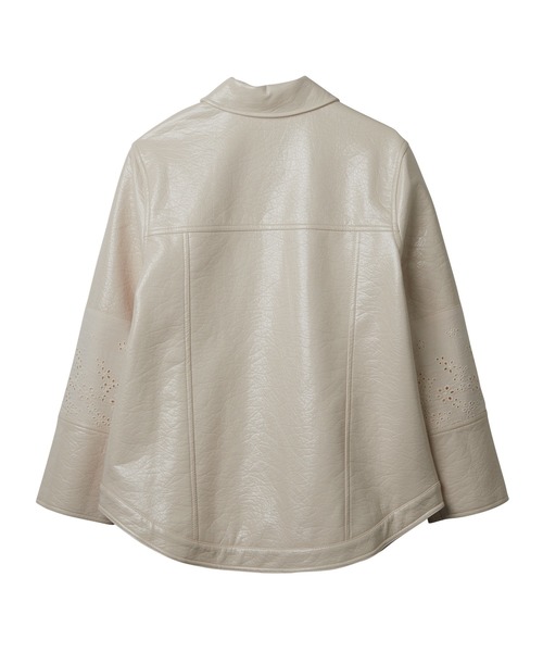 Little sunny bite(リトルサニーバイト)の「Synthetic leather jacket(その他アウター・レディース・ホワイト/グリーン/パープル/ブラック・SMALL/MEDIUM)」の5枚目の写真
