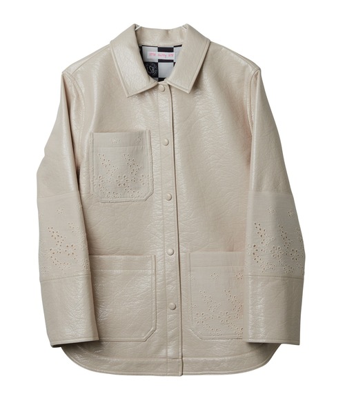 Little sunny bite(リトルサニーバイト)の「Synthetic leather jacket(その他アウター・レディース・ホワイト/グリーン/パープル/ブラック・SMALL/MEDIUM)」の12枚目の写真