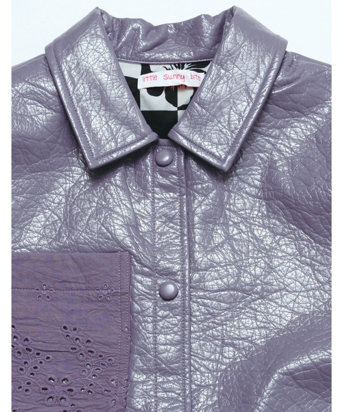Little sunny bite(リトルサニーバイト)の「Synthetic leather jacket(その他アウター・レディース・ホワイト/グリーン/パープル/ブラック・SMALL/MEDIUM)」の20枚目の写真