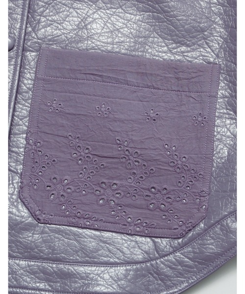 Little sunny bite(リトルサニーバイト)の「Synthetic leather jacket(その他アウター・レディース・ホワイト/グリーン/パープル/ブラック・SMALL/MEDIUM)」の18枚目の写真