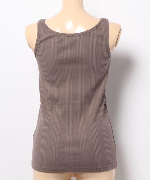 DouDou（ドゥドゥ）の「ランダムテレコタンク（タンクトップ・レディース・オフホワイト/モカ/グレー系その他/グレイッシュベージュ・FREE）」の6枚目の写真