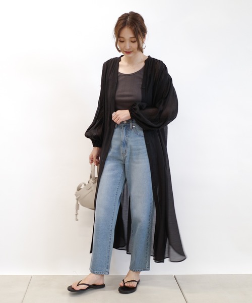 DouDou（ドゥドゥ）の「ランダムテレコタンク（タンクトップ・レディース・オフホワイト/モカ/グレー系その他/グレイッシュベージュ・FREE）」の12枚目の写真