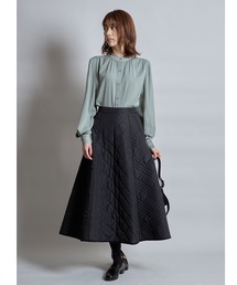 キルティングフレアスカート