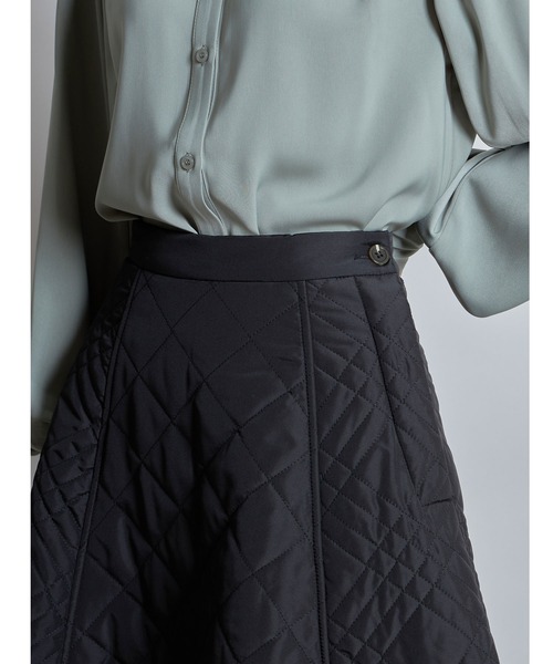 &. NOSTALGIA（アンドドットノスタルジア）の「キルティングフレアスカート（スカート・レディース・ブラック/アイボリー/カーキ・FREE）」の8枚目の写真