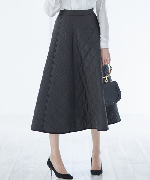 &. NOSTALGIA（アンドドットノスタルジア）の「キルティングフレアスカート（スカート・レディース・ブラック/アイボリー/カーキ・FREE）」の17枚目の写真