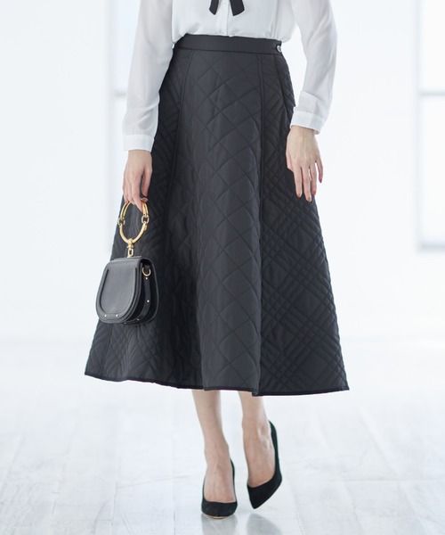 &. NOSTALGIA（アンドドットノスタルジア）の「キルティングフレアスカート（スカート・レディース・ブラック/アイボリー/カーキ・FREE）」の20枚目の写真
