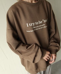 Chillfar | 裏起毛アソートプリントビッグシルエットトレーナー/オーバーサイズスウェット(スウェット)