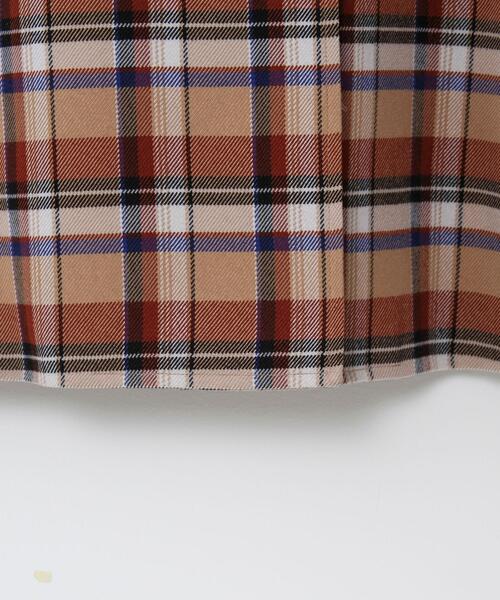 coen（コーエン）の「チェック柄ステンカラーコート#（ステンカラーコート・レディース・ベージュ/ブラウン・FREE）」の3枚目の写真