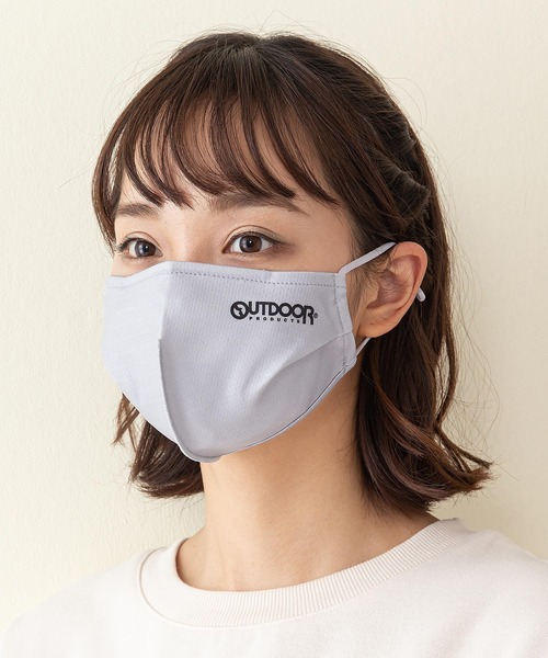 OUTDOOR PRODUCTS（アウトドアプロダクツ）の「【OUTDOOR PRODUCTS】立体ロゴマウスカバー　撥水素材　　伸縮性素材　消臭効果　耳紐アジャスター付　ノーズワイヤー入り　　男女兼用　マスク ブランドロゴ（マスク・メンズ・ベージュ/ネイビー/グレー/ブラック/ホワイト・FREE）」の4枚目の写真
