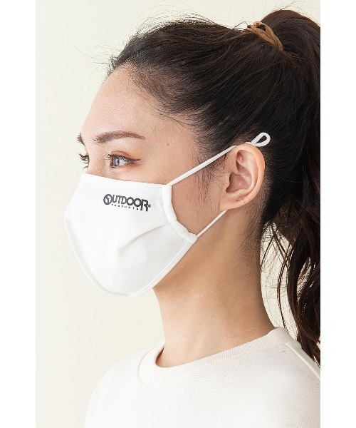 OUTDOOR PRODUCTS（アウトドアプロダクツ）の「【OUTDOOR PRODUCTS】立体ロゴマウスカバー　撥水素材　　伸縮性素材　消臭効果　耳紐アジャスター付　ノーズワイヤー入り　　男女兼用　マスク ブランドロゴ（マスク・メンズ・ベージュ/ネイビー/グレー/ブラック/ホワイト・FREE）」の7枚目の写真