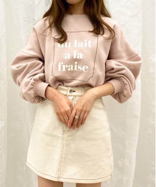 apres jour（アプレジュール）の「クルーネックスウェット【ZOZOTOWN限定アイテム】【10AP】（スウェット・レディース・ダークブラウン/アイボリー/ライトピンク/ライトベージュ・X-LARGE/フリー）」の4枚目の写真