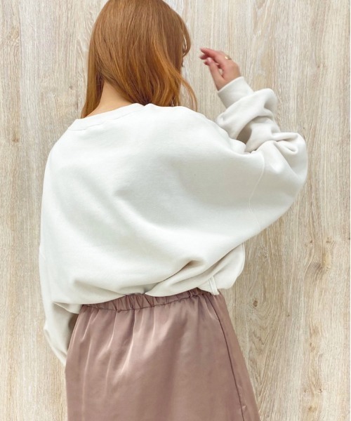 apres jour（アプレジュール）の「クルーネックスウェット【ZOZOTOWN限定アイテム】【10AP】（スウェット・レディース・ダークブラウン/アイボリー/ライトピンク/ライトベージュ・X-LARGE/フリー）」の7枚目の写真