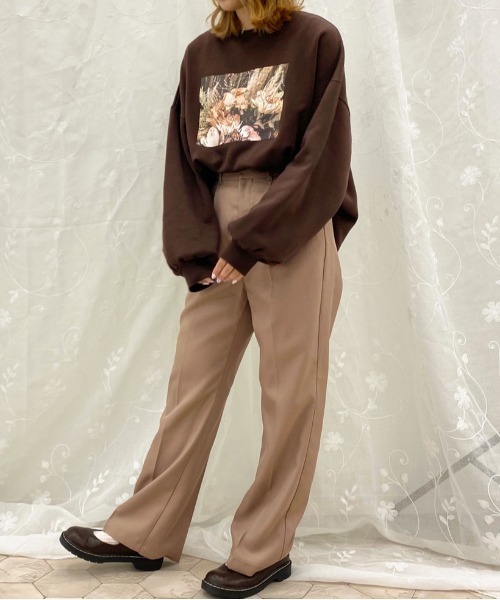 apres jour（アプレジュール）の「クルーネックスウェット【ZOZOTOWN限定アイテム】【10AP】（スウェット・レディース・ダークブラウン/アイボリー/ライトピンク/ライトベージュ・X-LARGE/フリー）」の12枚目の写真